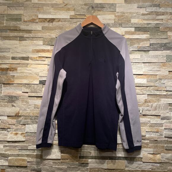 The North Face Men’s M TKA 100 Fleece Pullover | Navy Gray, Quarter Zip Light - Picture 8 of 8